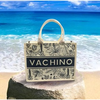   có khoá kéo  Túi xách cói tote đi biển,du lịch,đi làm công sở họa tiết hoa,túi cói Vintage Vachino 