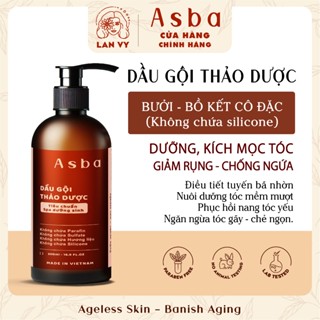 Dầu gội bưởi, bồ kết cô đặc, giảm, chống rụng, mọc tóc, dưỡng tóc, thảo dược liệu, thiên nhiên hiệu ASBA