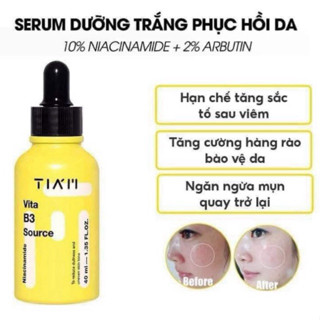 SERUM VITA B3 SOURCE TIA’M - Serum dưỡng trắng chuyên biệt cho da dầu mụn nhạy cảm