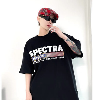 Áo Thun Nam Cổ Tròn Cotton Mịn Hình Lá Cờ SPECTRA