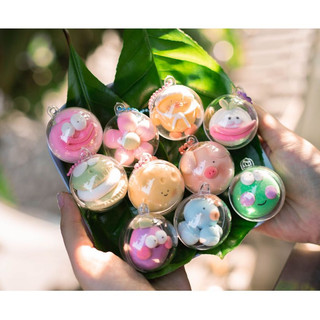 Móc khóa đất sét hình vô tri, ngớ ngẩn - Quà tặng dễ thương vui nhộn - Nặn đất sét handmade