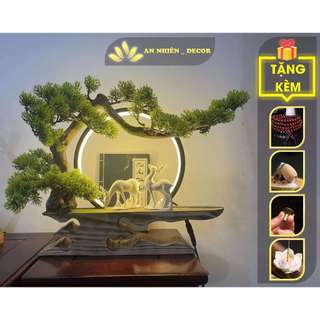 Đèn led vòng hào quang tượng phật, đèn vòng kệ cây dáng huyền - tặng nụ trầm!!