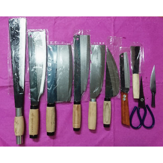 SK218 Bộ dao nhà bếp 10 món chặt cây - chặt xương - chặt gà - dao thái thịt