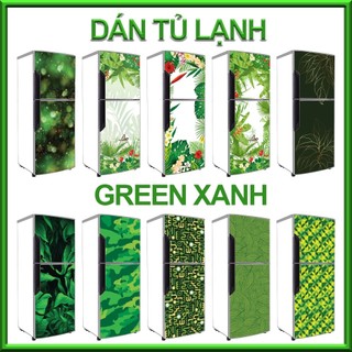 Decal dán tủ lạnh chủ đề green xanh lá - trang trí nhà cửa - thuthaodecor