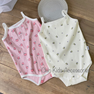 Body hai dây mềm chất liệu vải xuất Hàn dành cho bé gái