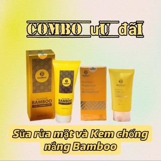 💥ưu đãi💥combo sữa rửa mặt và kem chống nắng bamboo