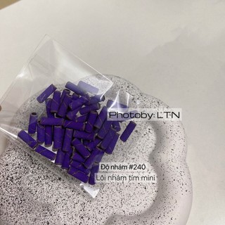 Đầu mài nhám tím mini, lõi lắp đầu nhám mini