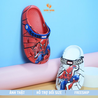 Dép sục cho bé Sục bé trai họa tiết người nhện siêu nhân êm nhẹ gọn chân chất EVA đẹp KanKanStore
