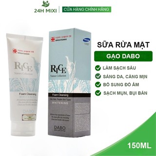Sữa rửa mặt sữa gạo dabo hàn quốc cao cấp làm trăng da, sạch bã nhờn, sạch mụn 150ml - hàng chính hãng
