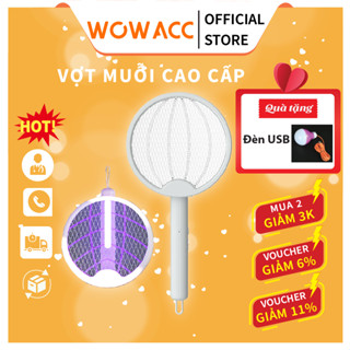 Vợt Muỗi Thông Minh WOWACC Kết Hợp Đèn Bắt Muỗi Tự Động 2 In 1 Vợt Bắt Muỗi Và Côn Trùng Gấp Gọn Tiện Lợi An Toàn