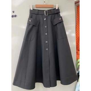 Chân váy dài dáng xòe túi hộp QC