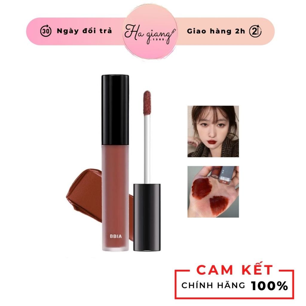Son Kem Lì Bbia 39 Last Velvet Lip Tint Slcarle Pink - Đỏ Nâu Cacao