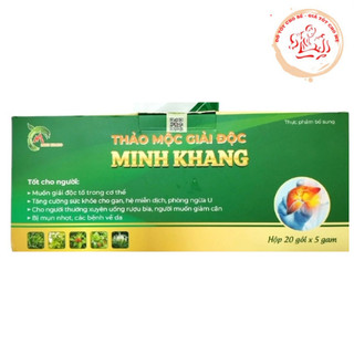 Trà thảo mộc giải đôc minh khang hộp 20 gói date mới