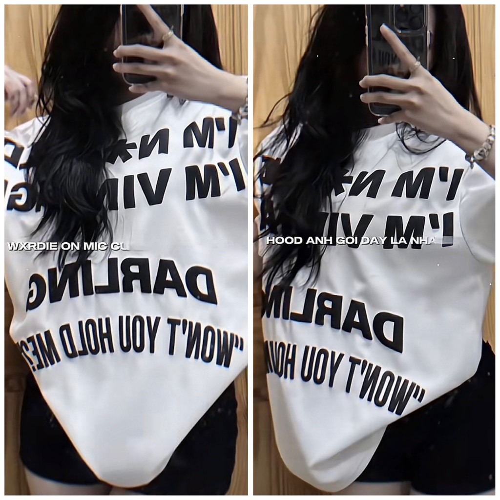 Áo Thun Nam nữ cổ tròn in chữ DARLING A168, áo phông tay lỡ phong cách đường phố 2024 | BigBuy360 - bigbuy360.vn
