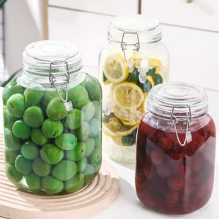 Hũ khóa 3 lít ,4 lít, 5 lít / hũ thủy tinh nắp gài  3000 ml ,4000ml, 5000ml dáng tròn và dáng vuông hàng dày dặn