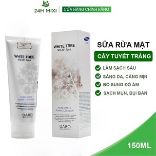 Sữa rửa mặt cấp ẩm sáng da cây tuyết Dabo White Tree Snow Flake Trắng Da, Sạch Bụi Bẩn, Dưỡng Da 150ml - Chính Hãng