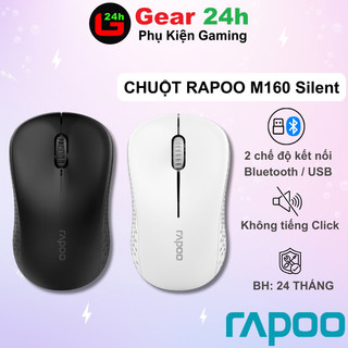 Chuột không dây Rapoo M160 Silent không tiếng ( Kết Nối Bluetooth 3.0/4.0 vs USB 2.4Ghz)