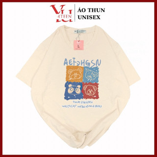 Áo Thun PHÔNG UNISEX in GẤU TEDDY BEAR CUTE DỄ THƯƠNG - Hình chụp thật (Đủ size M-L-XL-XXL BIGSIZE)