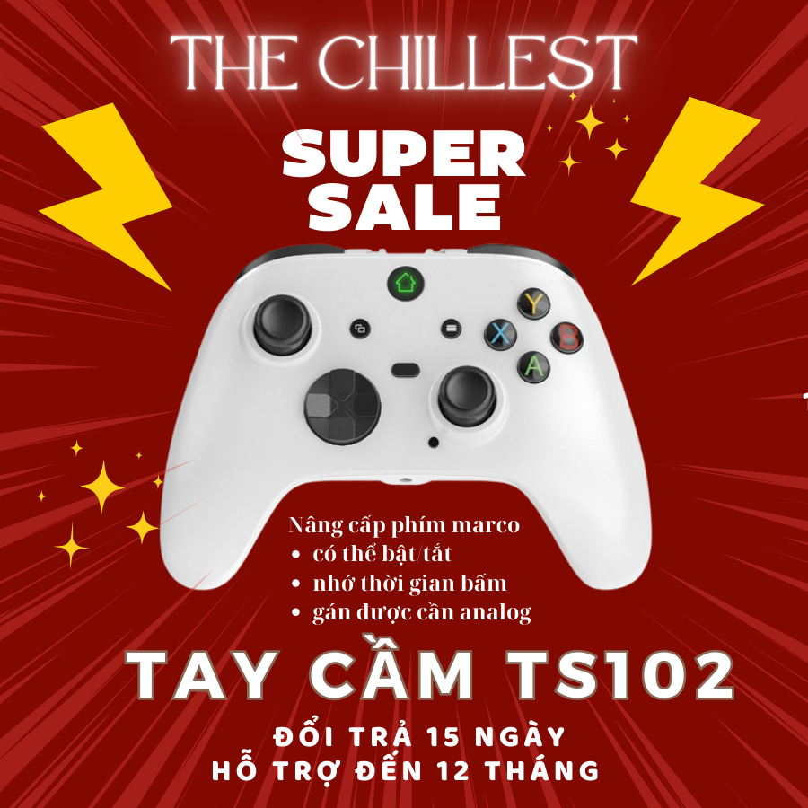 Tay cầm chơi game S102 HALL EFFECT PHIÊN BẢN 2025 , phím Macro , kết nối Cắm dây + Bluetooth + USB 2