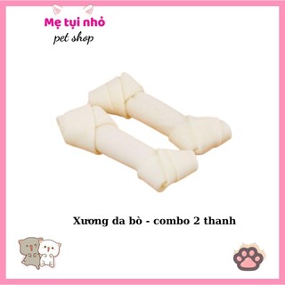 Combo xương da bò vị sữa 10cm gặm sạch răng cho chó