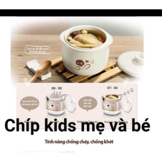 bộ thố sứ thay thế nồi nấu cháo chậm bear 0,8l ( nồi vỏ vuông)
