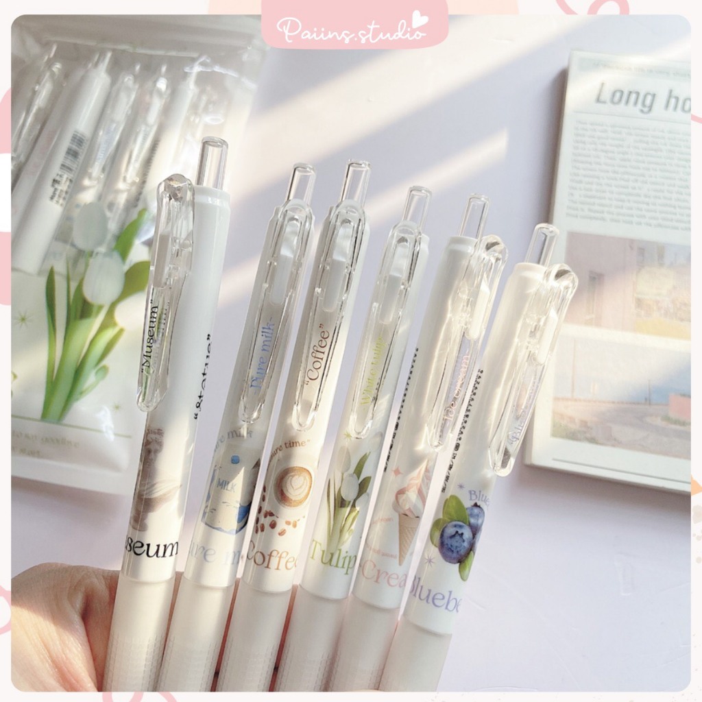 Bút gel Mura Life Notes mực đen ngòi 0.5mm