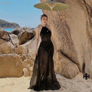 SET BIKINI PHỐI ĐẦM MAXI CỔ YẾM (KÈM VIDEO HÌNH THẬT)