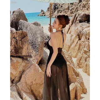 SET BIKINI PHỐI ĐẦM MAXI CỔ YẾM (KÈM VIDEO HÌNH THẬT)