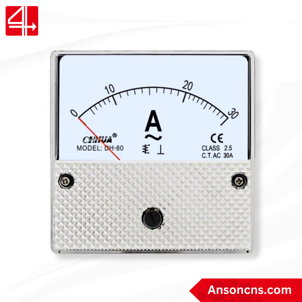 Đồng Hồ Kim Báo Ampe HUA DH80 AC 10A 20A 30A 50A - 80x80mm