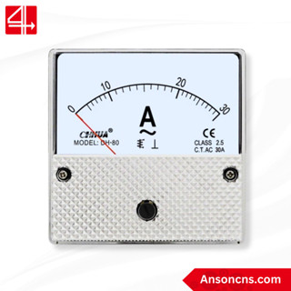 Đồng Hồ Kim Báo Ampe HUA DH80 AC 10A 20A 30A 50A - 80x80mm