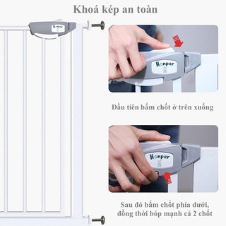 Thanh chắn cầu thang, cửa Honper( kích cỡ cầu thang to hơn có thể mua thêm thanh nối rời)