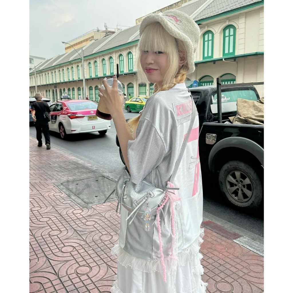 Áo Thể Thao Số 7 Nơ Xanh Hồng Oversize Kill System Silly Love A1006 | BigBuy360 - bigbuy360.vn