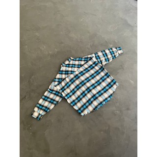 FLANEL BLUE OMBRE 28NOB ( áo khoác sơ mi xanh ombre )