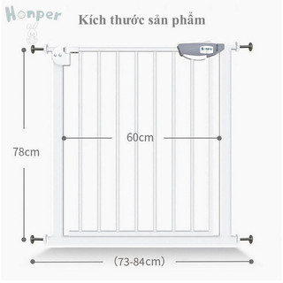 Thanh chắn cầu thang, cửa Honper( kích cỡ cầu thang to hơn có thể mua thêm thanh nối rời)