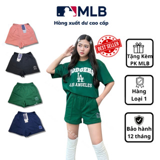 Quần đùi MLB nữ chất liệu cao cấp, logo thêu, đầy đủ tag mac