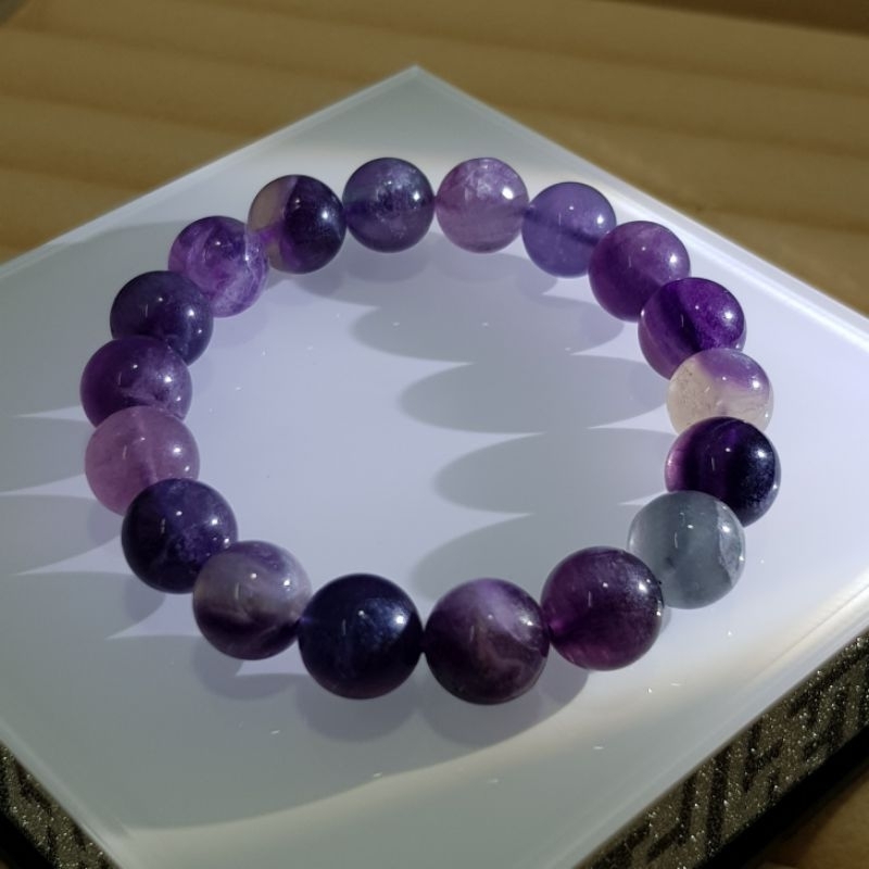 Vòng tay đá Fluorite tím