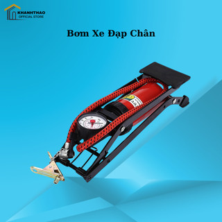 Bơm đạp chân mini có đồng hồ hiển thị số kg, nhỏ gọn dễ dàng mang theo - K209