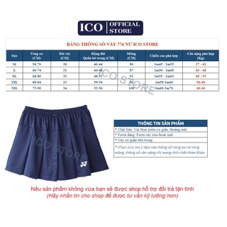 Váy cầu lông nữ Xếp ly 776 (92018)