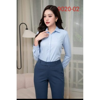 Áo sơ mi nữ Thái Hòa mã 9020 và 663 vải sợi tre và vải gỗ sồi co giãn