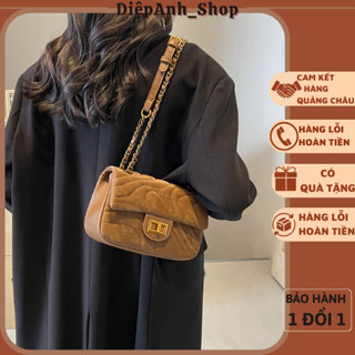 Túi xách nữ thời trang đeo chéo đeo vai chất vải nhung T701