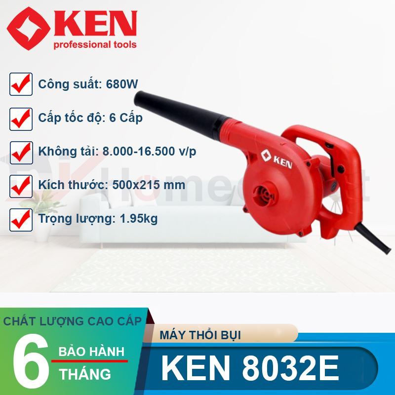 Máy thổi khí Ken 8032E - Thiết kế nhỏ gọn, tiện lợi, dễ dàng sử dụng và bảo quản