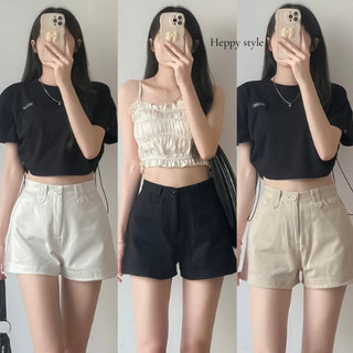 Quần sooc nữ ống rộng kaki mùa hè - heppy quan6916 p4k1