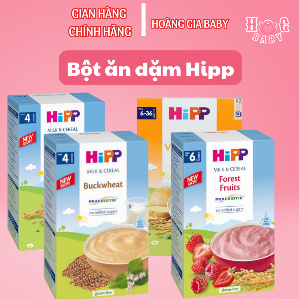 Bột ăn dặm Hipp cho bé từ 4 tháng