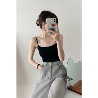 /XẢ KHO/ Áo hai dây cotton mềm mại ôm sát xinh xắn màu đen Harriet (vui lòng đọc kỹ mô tả)