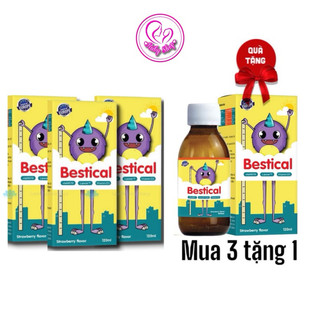   Mua 3 tặng 1  Canxi Bestical 120ml vị dâu -bổ sung canxi và vitamin d3k2 giúp bé tăng chiều cao tốt ưu 