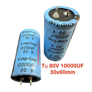 Tụ amly audio cap-top 80v 10000uf 30x60mm mới chính hãng