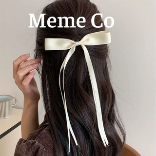 Kẹp tóc ruy băng hình nơ to 2 dây