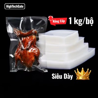 Túi Hút Chân Không HTG 2 Mặt Trơn Siêu Dày – Có Mối Xé, Nhiều Size, Bán Theo Khối Lượng 1kg