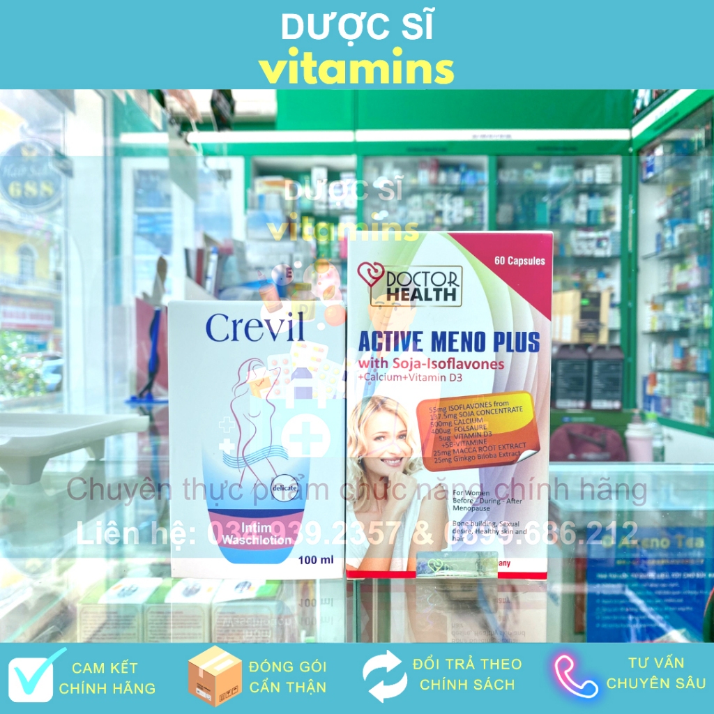 🍀 [QUÀ TẶNG] ACTIVE MENO PLUS - Viên Uống Cân Bằng Nội Tiết Tố Nữ, Bổ Sung Canxi, Tăng Cường Sức Đề Kháng