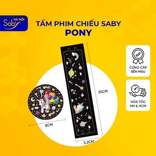 Tấm phim chiếu Saby hình Pony, phim chiếu cho đèn chiếu sao Saby Dreamz và Saby Stories